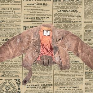 Tiger fox vintage 80s jacket leather